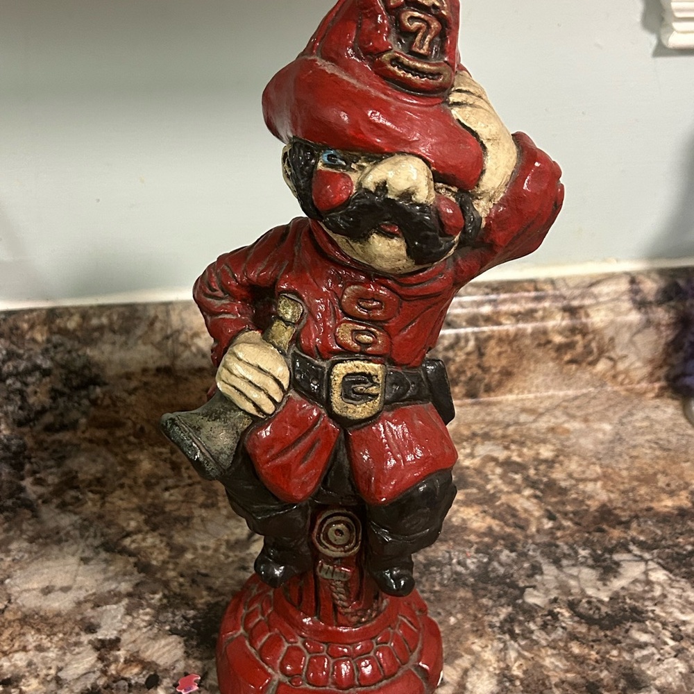 Vintage Firefighter Chalkware Figurine